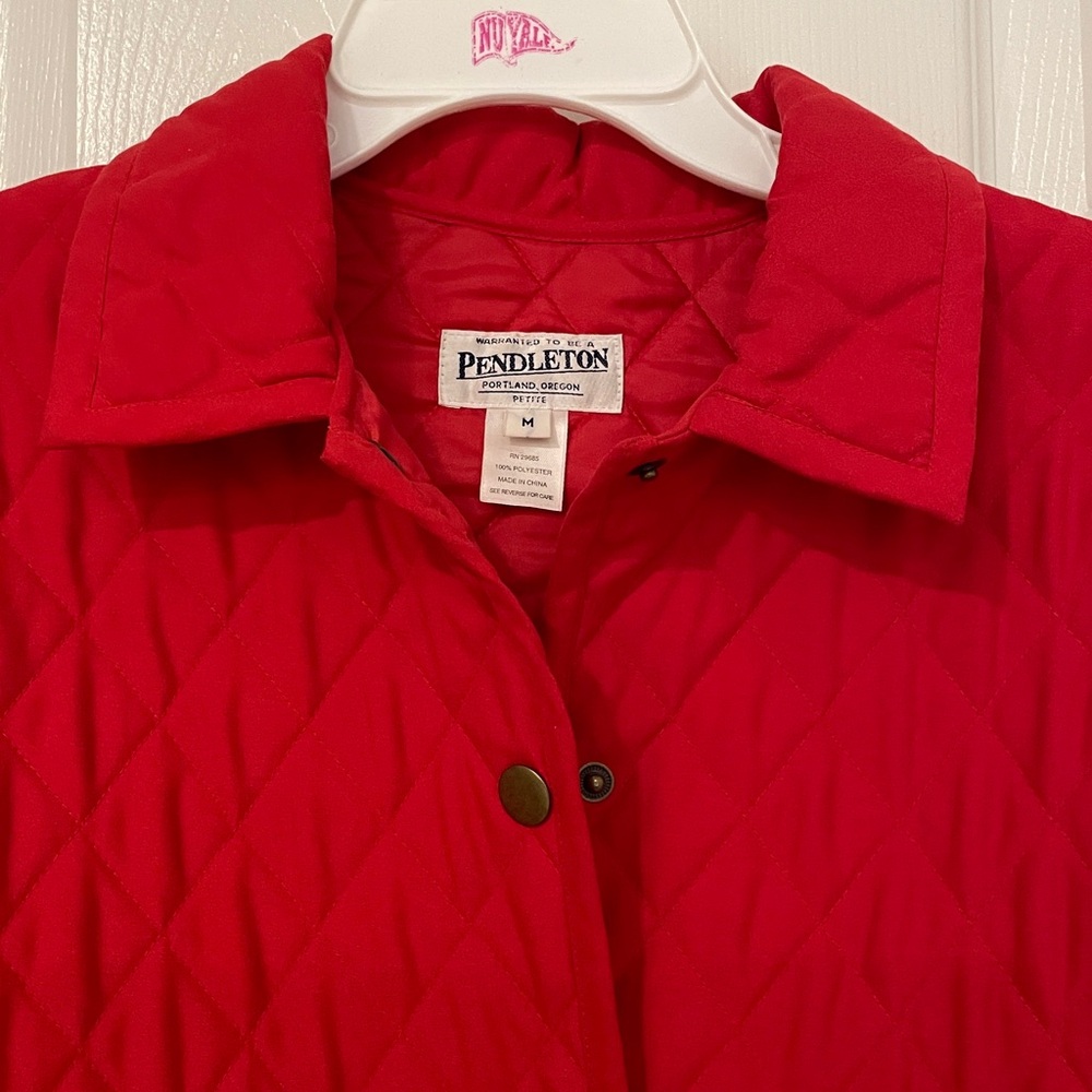 Pendleton Quilted Red Snap-Front Classic Barn Jac… - image 5